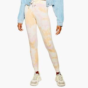 🩷TOP SHOP TIE DYE JOGGER SWEATPANTS HIGH WAISTED SIZE 12 TRENDING SKINNY